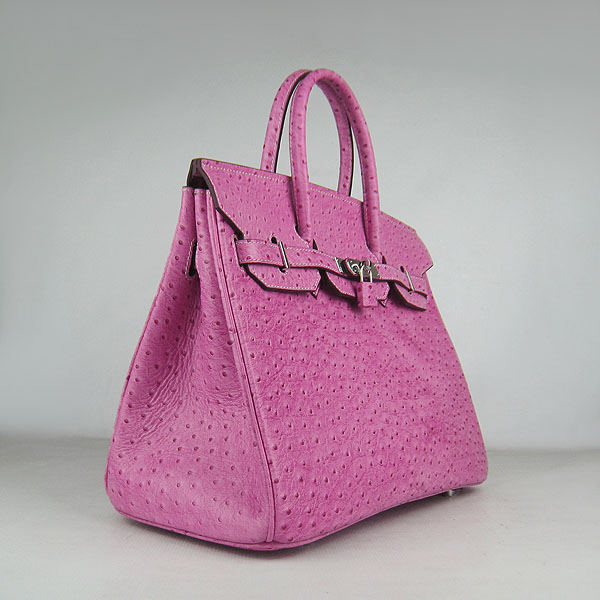 High Quality Fake Hermes Birkin 35CM Ostrich Veins Handbag Peachblow 6089 - Click Image to Close